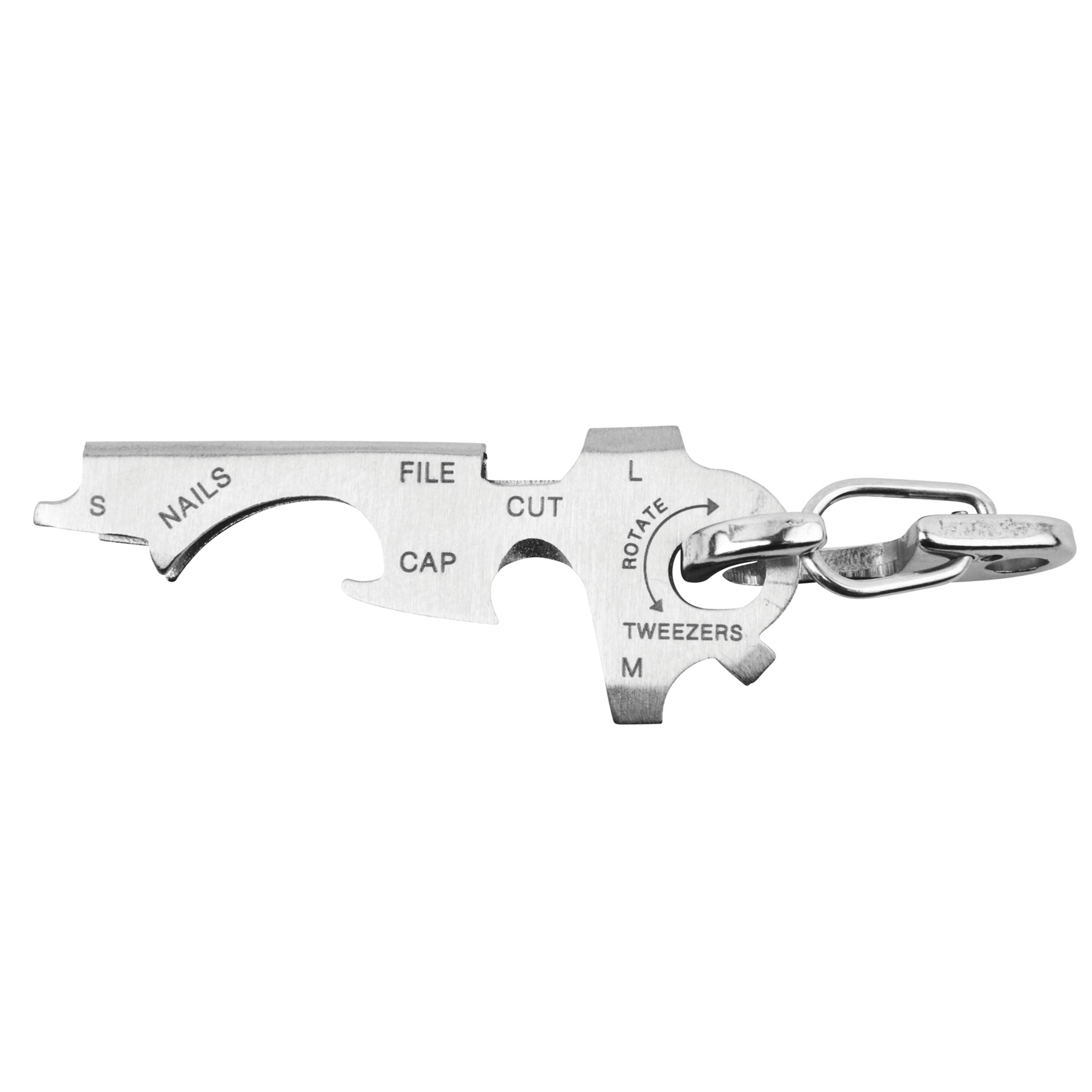 True Utility Unisex Stainless Steel True Utility® Keytool 8-In-1 Multi-Tool
