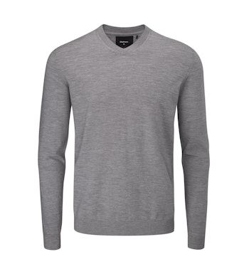 Technical, knitted V Neck jumper for year-round warmth.