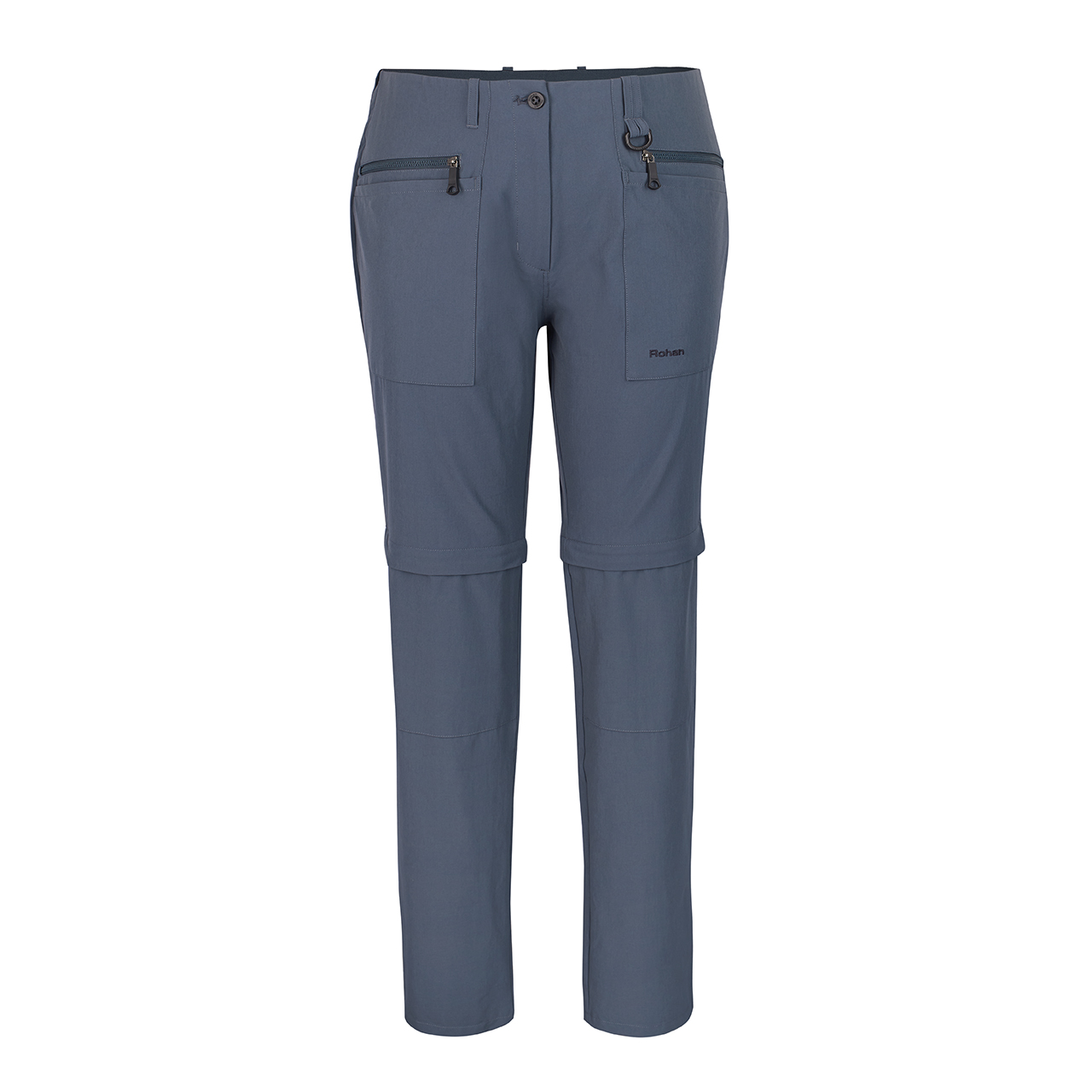 Rohan Women's Storm Blue Stretch Bags Zip Off Walking Trousers