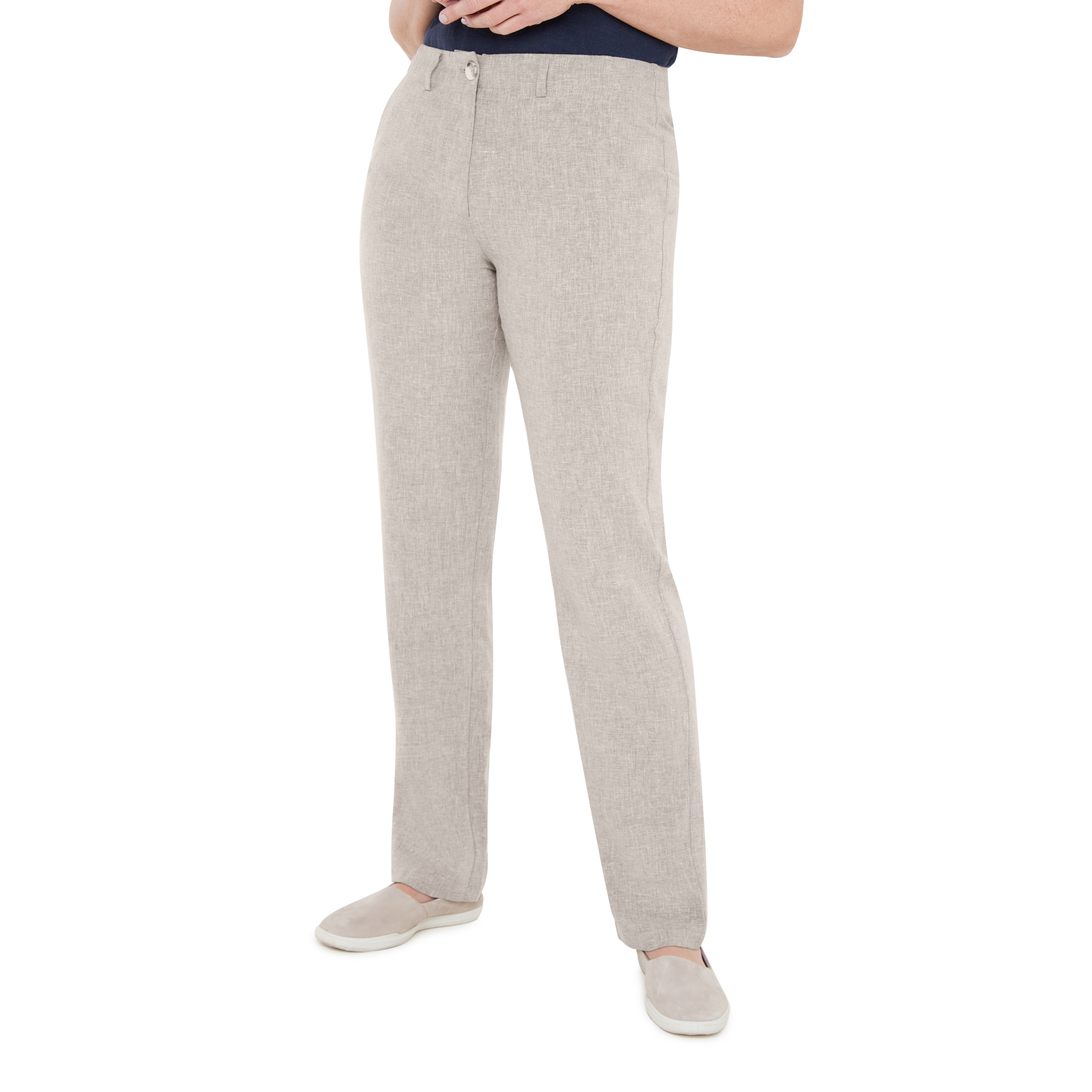 Malay Trousers - Easycare, linen-blend 